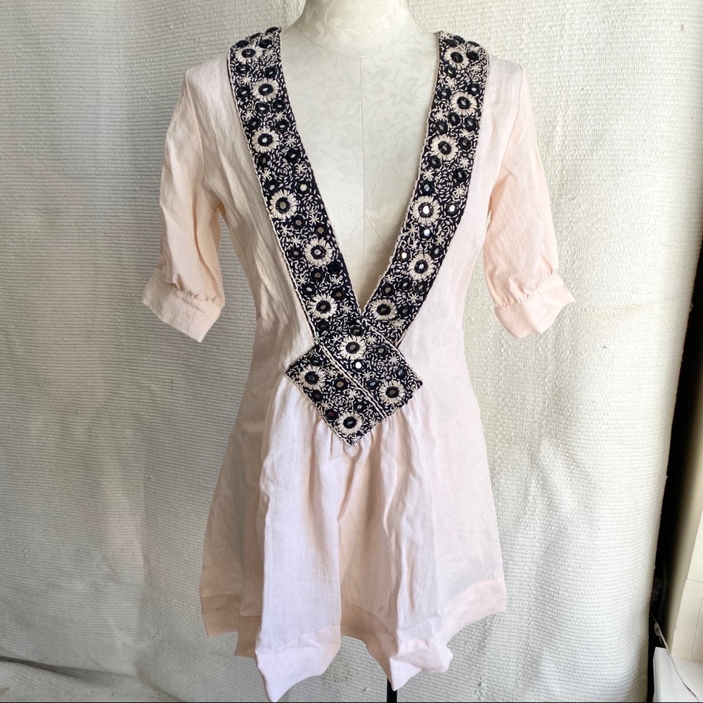 Alice McCall Plunging Embellished Boho Mini Dress - Picture 8 of 8